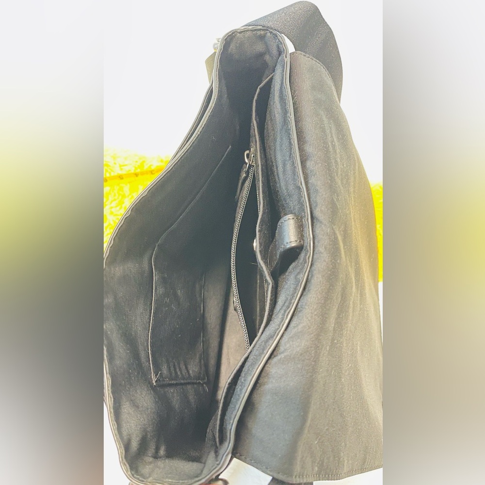 Coach Two-Tone Black and Brown Messenger Bag - Picture 6 of 14